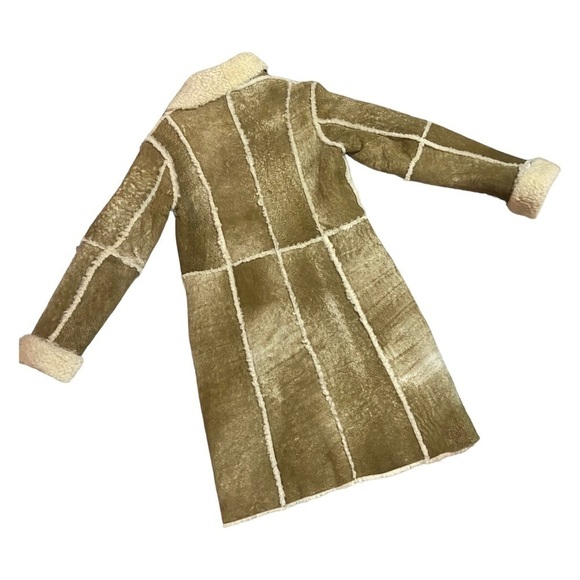 Sundance Shearling Leather Penny Lane Jacket Midi Sz 8 - Picture 3 of 8